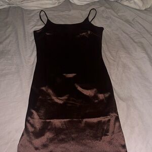 Brown shirt hoco dress size large